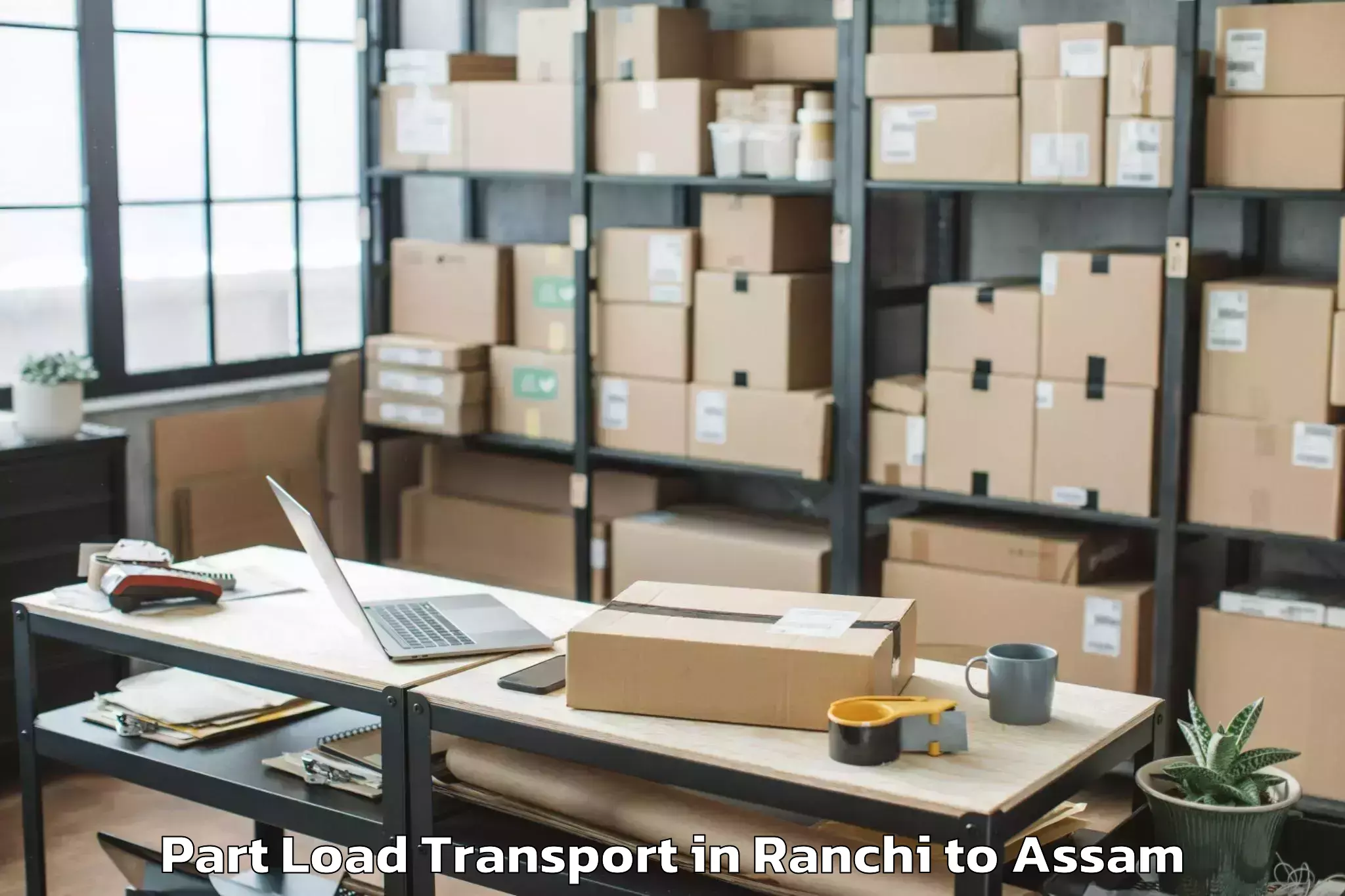 Book Ranchi to Mikirbheta Part Load Transport Online